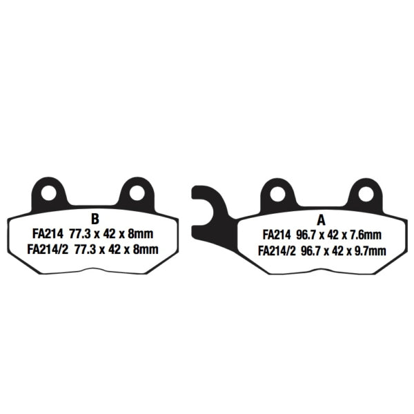 FA214/2V EBC BRAKE PAD FT
