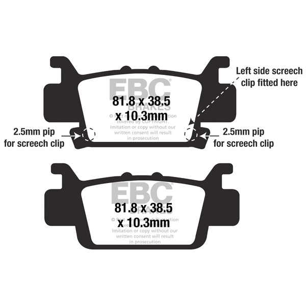 SXR703HH EBC BRAKE PAD LF