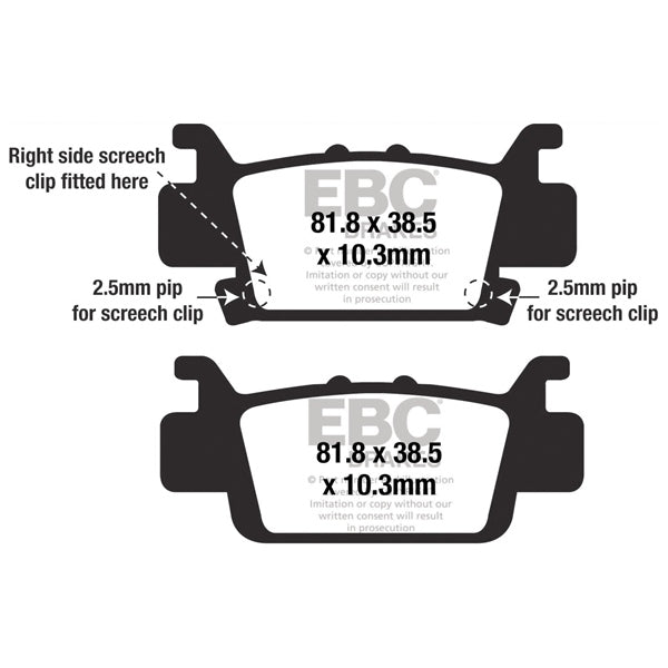 SXR704HH EBC BRAKE PAD RG