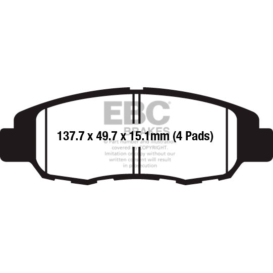 FA4669/4 EBC BRAKE PAD FT YAM