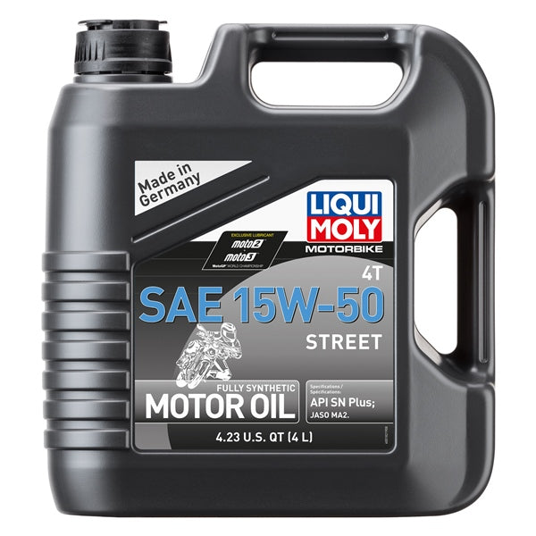 LIQUI MOLY 4T 15W-50 STREET 4L FULL SYNTHETIC