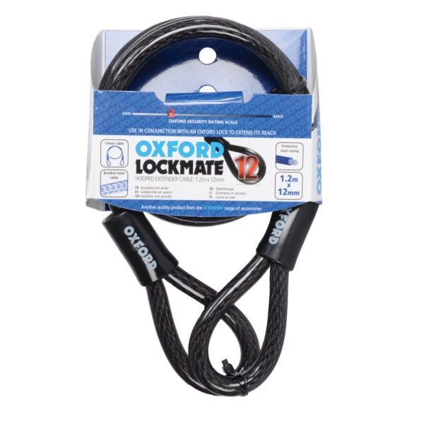 CABLE LOCK MATE12 1.2MX12MM SI OXFORD
