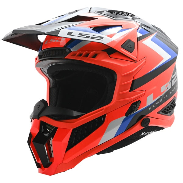 HELM X-FORCE SPRINT BK/OG/BL/WH XS LS2