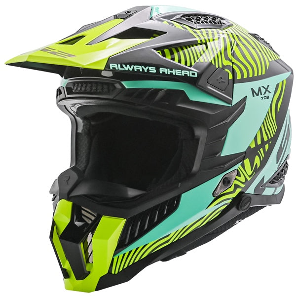 HELM X-FORCE FAN FULL BK/BL/YE XS LS2