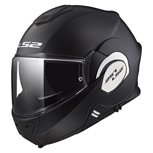 LS2 Helmets Valiant Unisex-Adult Flip-Up-Helmet-Style Valiant Helmet (Matt Black, Large)