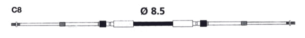 33C STYLE CONTROL CABLE S.S ENDS 18