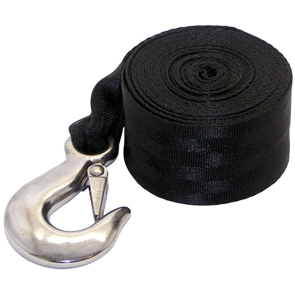WINCH STRAP 2"X25 BK KIMPEX