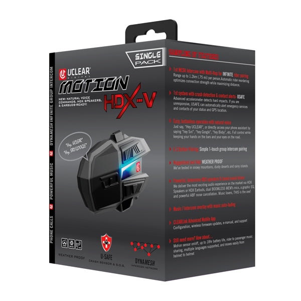 HELMET AUDIO HDX-V SINGLE KIT UCLEAR