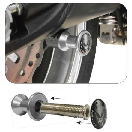 SWINGARM SPOOLS M6 SILVER (QTY 2)
