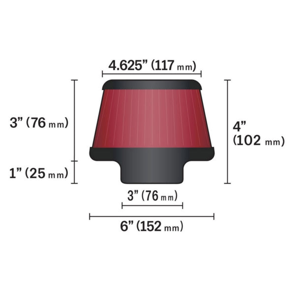 AIR FILTER UNIVERSAL K&N