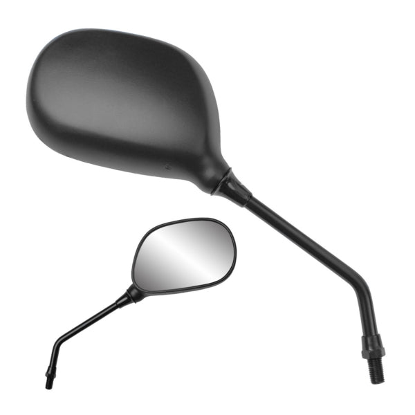 MIRROR YAM STYLE 5.5" STEM 7/8" BAR BK