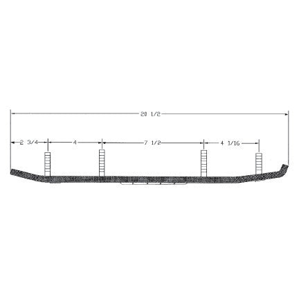 CARBIDE WEARBAR SINGLE 90D QTY2 SKI-DOO