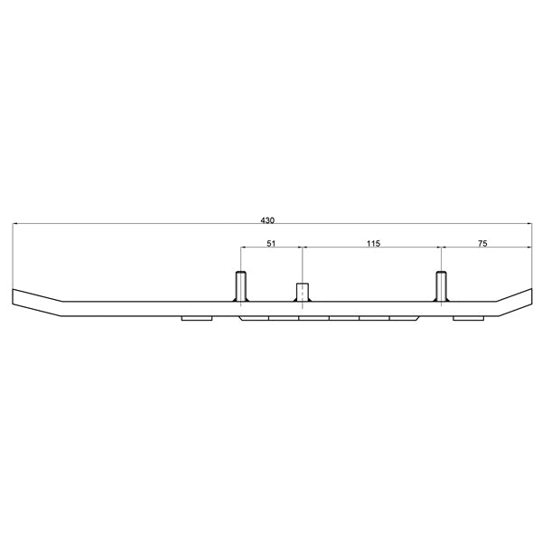CARBIDE WEARBAR SINGLE 90D QTY2 SKI-DOO