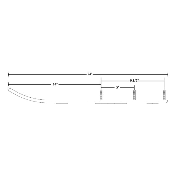 CARBIDE WEARBAR SINGLE 90D QTY2 SKI-DOO