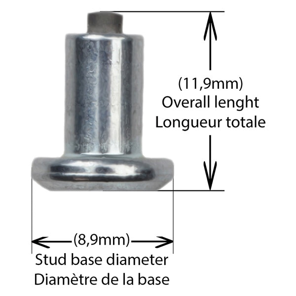 TIRE STUDS 13/12 MM LENGTH