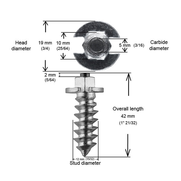 STUDS SHOULDER 40MM BOX 200