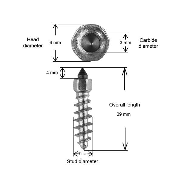 STUDS TIRE 25MM RACING BOX 200