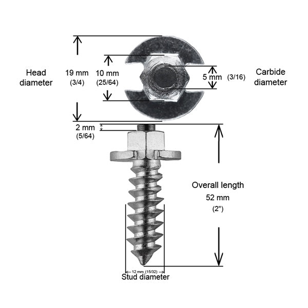 STUDS SHOULDER HD 50MM QTY200 IGRIP