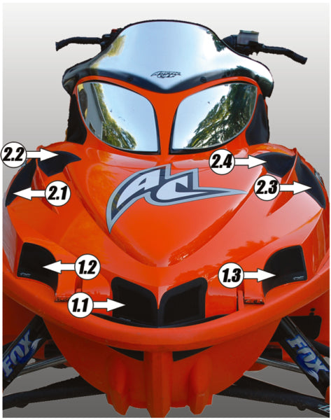 MID-HOOD VENTS (4PC) A/C FROGZSKIN
