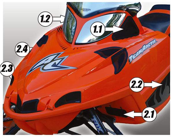 MID-HOOD VENTS (4PC) A/C FROGZSKIN