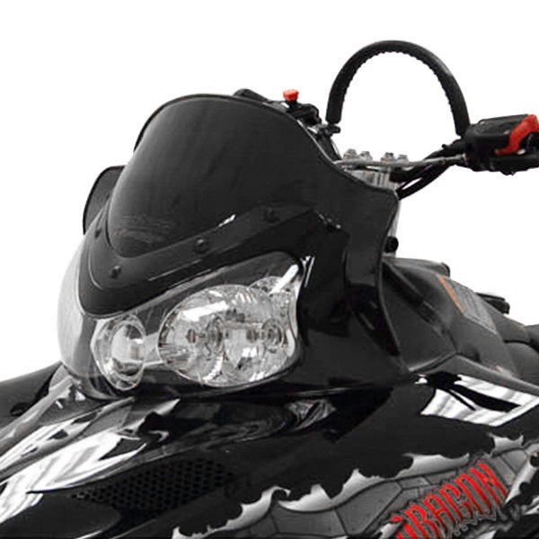 WINDSHIELD LOW 11.5" BK POL POWERMADD