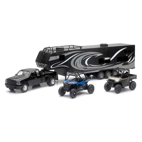 SCALE MODEL PICKUP TOY HAULER W/POL UTV