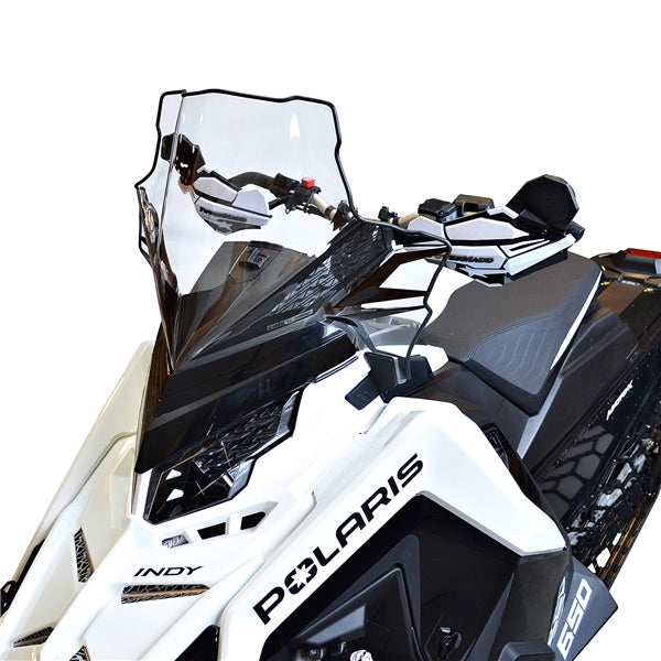 WINDSHIELD MID 18" CLR W/BK GRAP POL