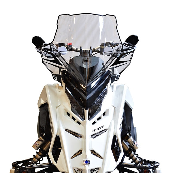 WINDSHIELD TALL 20" CLR W/BL GRAP POL
