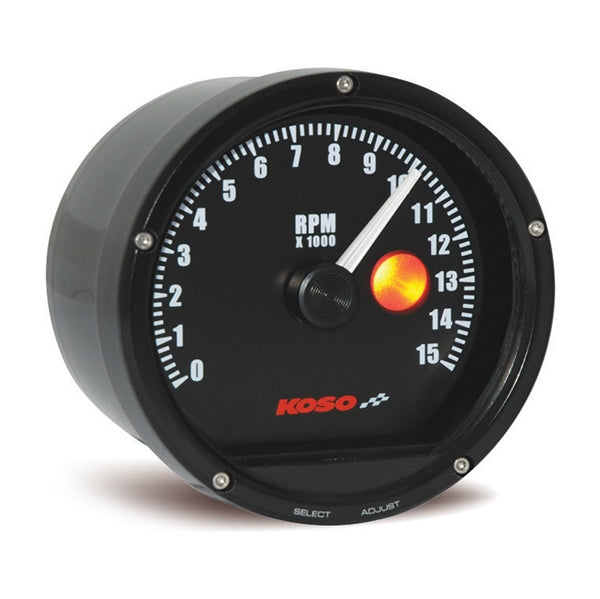 TACHOMETER TNT-01R 15000RPM W/LIGHT BK