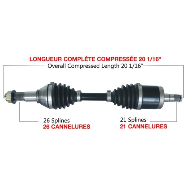 AXLE COMPL HD C-AM TRAKMOTIVE