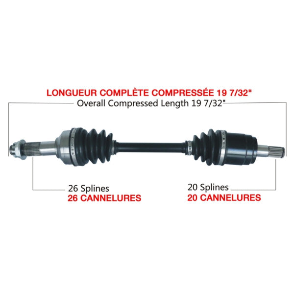 AXLE COMPL HON TRAKMOTIVE
