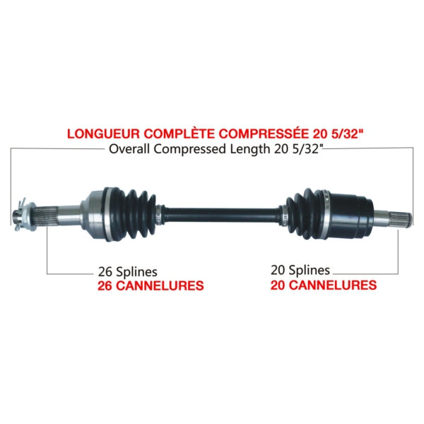 AXLE COMPL HON TRAKMOTIVE