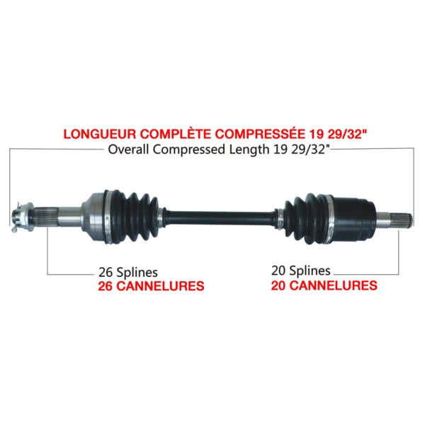 AXLE COMPL HON TRAKMOTIVE