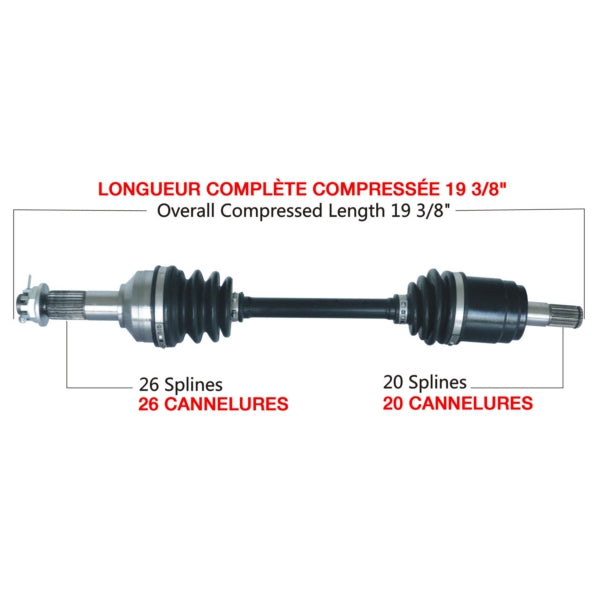 AXLE COMPL HON TRAKMOTIVE