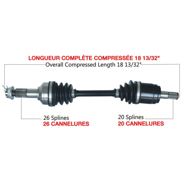 AXLE COMPL HON TRAKMOTIVE
