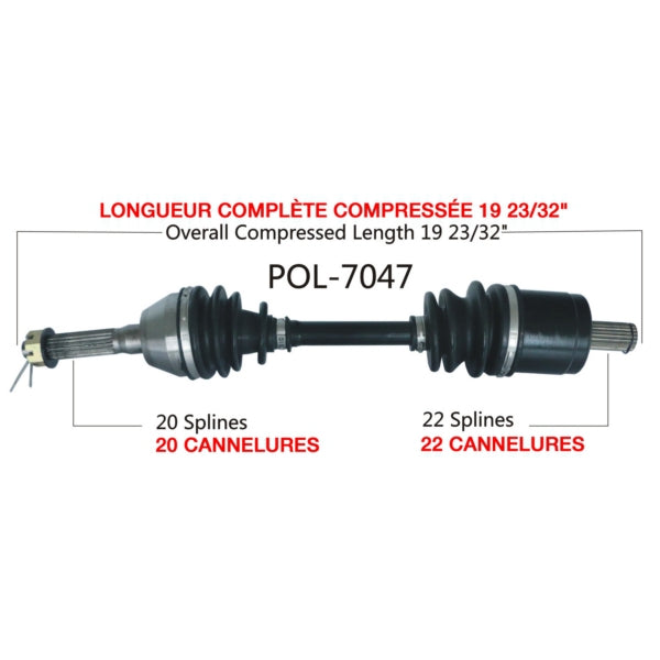 AXLE COMPL POL TRAKMOTIVE
