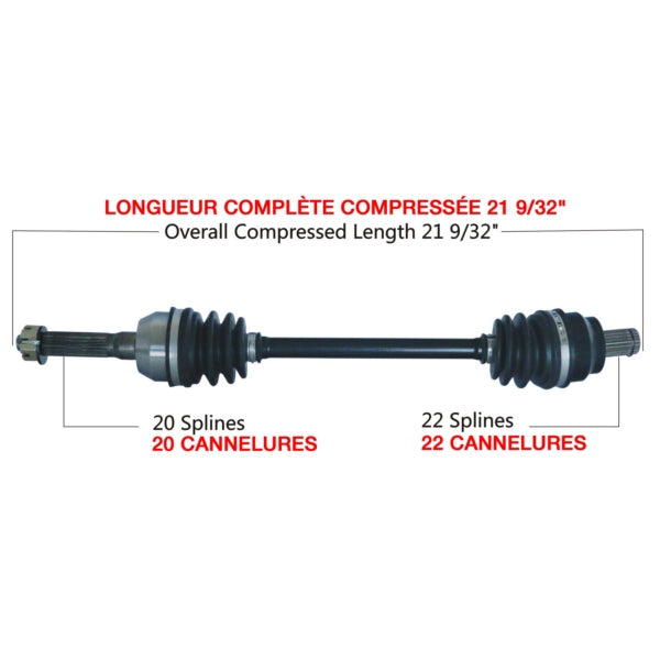 AXLE COMPL POL TRAKMOTIVE