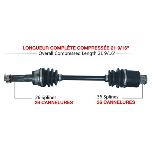AXLE COMPL POL TRAKMOTIVE