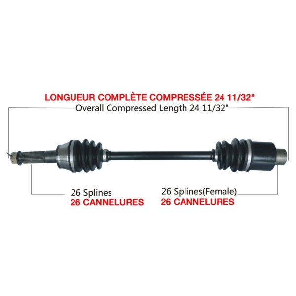 AXLE COMPL POL TRAKMOTIVE