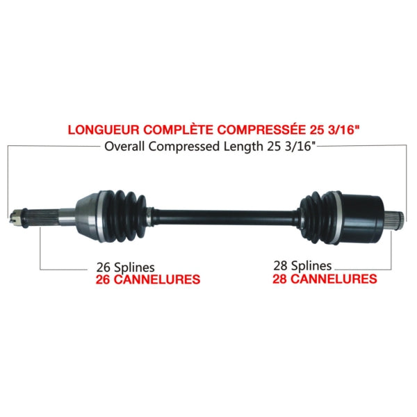 AXLE COMPL POL TRAKMOTIVE