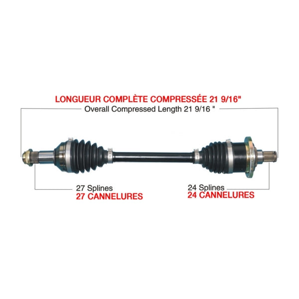 AXLE COMPL HD A/C TRAKMOTIVE