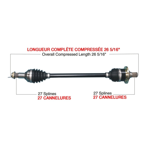 AXLE COMPL HD A/C TRAKMOTIVE
