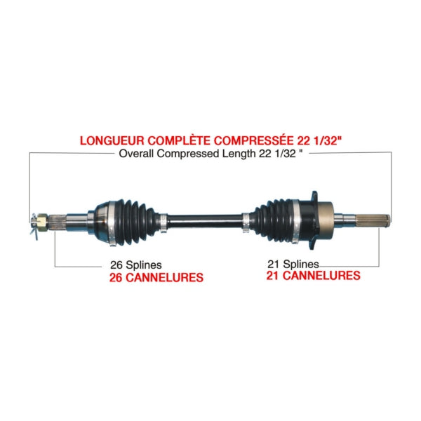 AXLE COMPL HD C-AM TRAKMOTIVE