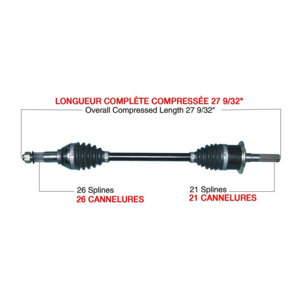 AXLE COMPL HD C-AM TRAKMOTIVE