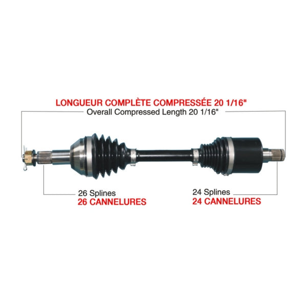 AXLE COMPL HD C-AM TRAKMOTIVE