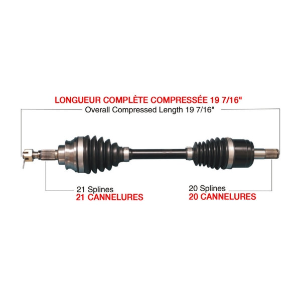 AXLE COMPL HD HON TRAKMOTIVE