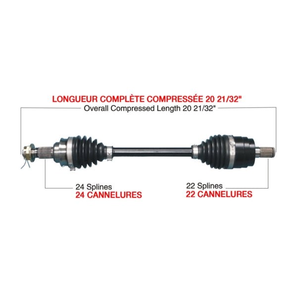 AXLE COMPL HD HON TRAKMOTIVE