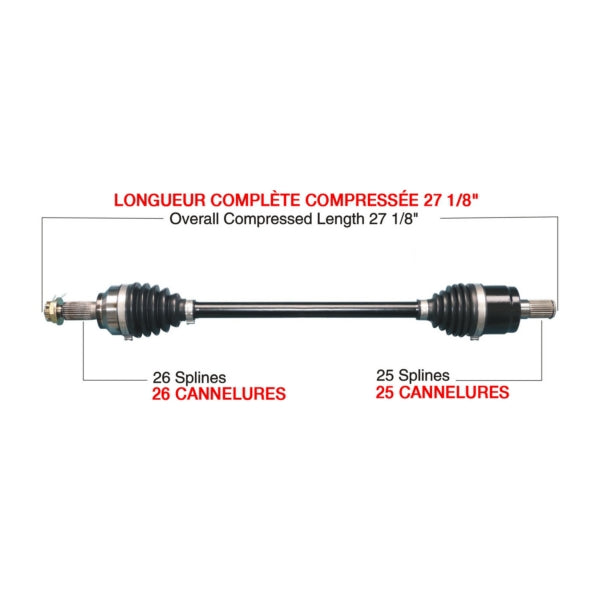 AXLE COMPL HD HON TRAKMOTIVE