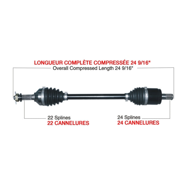 AXLE COMPL HD KAWA TRAKMOTIVE