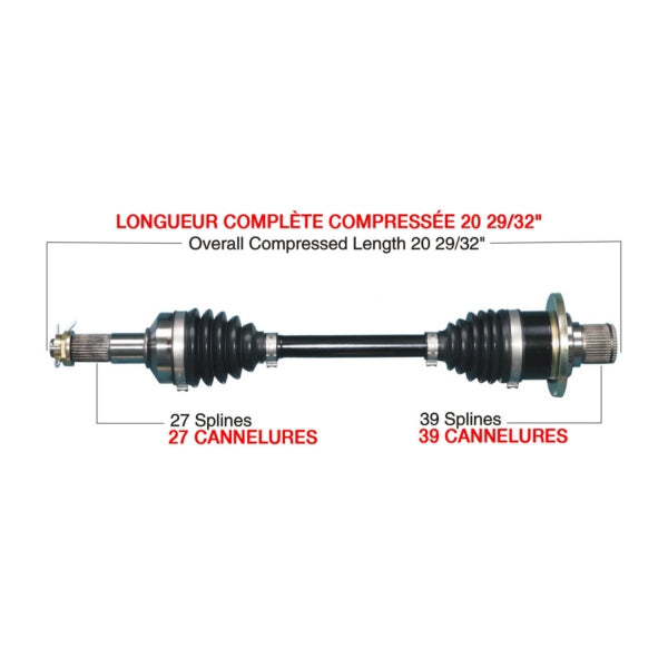 AXLE COMPL HD YAM TRAKMOTIVE